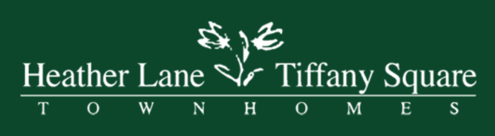 The image is a logo for Heather Lane Tiffany Square Townhomes.